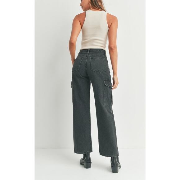 NWT JBD Just Black Denim -Tyler 7 Pocket Cargo Jeans Black SIZE 31 REG Price $89 - Picture 3 of 7